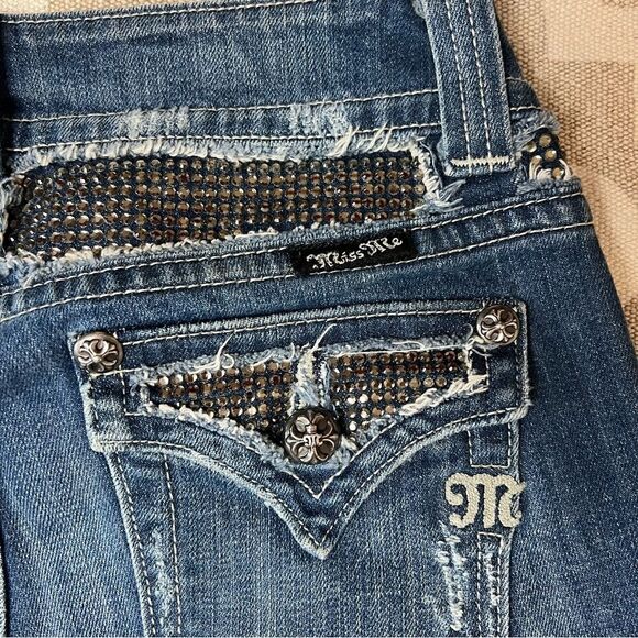 MISS ME STYLE# JP4221R LOW RISE BOOT CUT WOMEN'S BLUE JEANS SIZE 27 - Picture 6 of 16